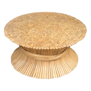 1970s Mid-Century Wheatsheaf Coffee Table Attributed to John McGuire For Sale
