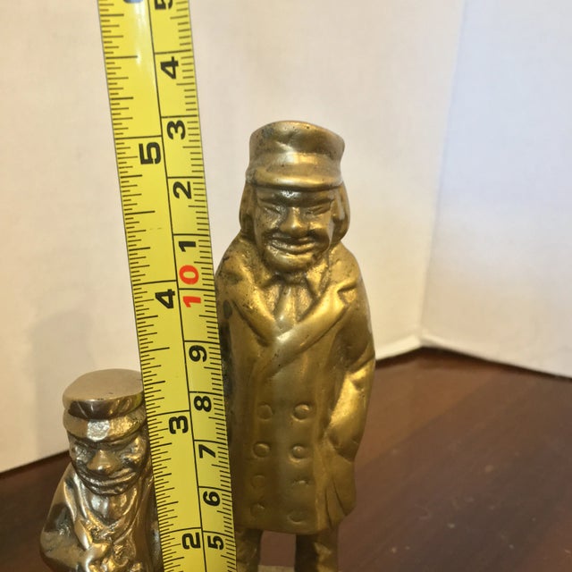 1960s Brass Fisherman "Salty Dog" Figurines - a Pair For Sale - Image 10 of 12