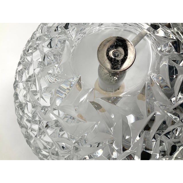 Ball Lamp in Faceted Crystal Glass, 1950s For Sale - Image 9 of 18