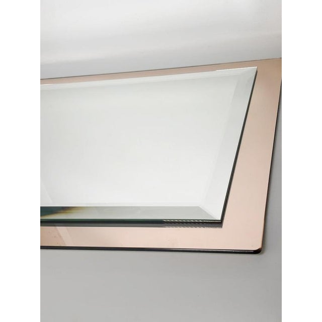 1960s Italian Bicolor Beveled Mirror, Italy, 1960s For Sale - Image 5 of 11