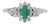 Diamond Studded Regal Natural Emerald Wedding & Engagement Cocktail Ring Size 5 For Sale