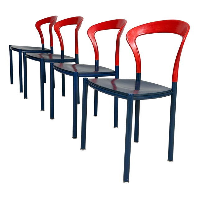 Lotus Chairs by Hartmut Lohmeyer for Kusch&Co., Germany, 1980s, Set of 4 For Sale