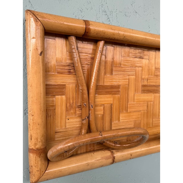 Wood Mid-Century Modern Italian Bamboo Hat Rack, 1960s For Sale - Image 7 of 11