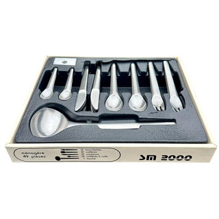 Vintage Cutlery Set by Guy Degrenne, 1974, Set of 49 For Sale