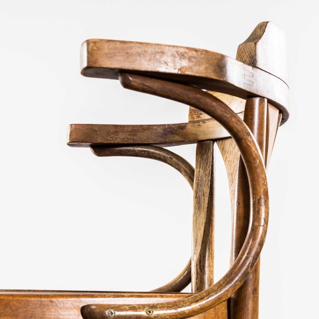Standard Fan Back Bistro Mixed Dining Armchair, 1950s For Sale - Image 10 of 12