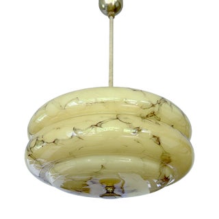 Art Deco Pendant Light in Glass, 1930s For Sale