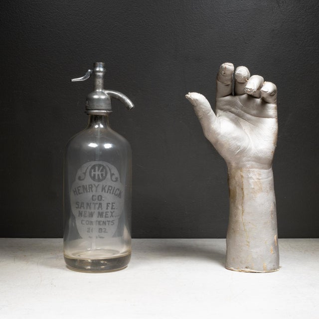 Glass Antique Henry Krick Co. Santa Fe, New Mexico Seltzer Siphon Bottle c.1910 For Sale - Image 7 of 7