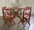 Authentique French outdoor terras set, 5 chairs and table from the first half of the 20th century. Rare set which was...