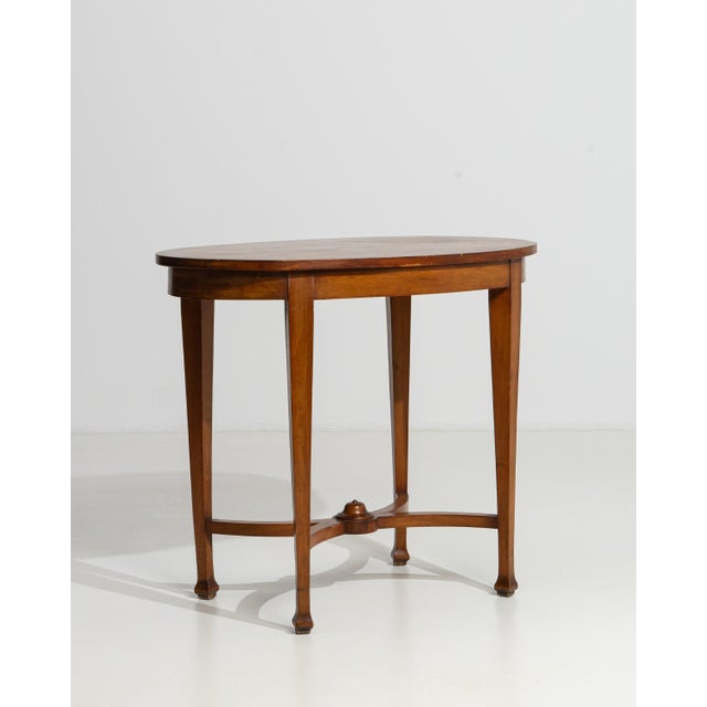 French Sheraton Revival Side Table, Inlaid Wood, Circa 1900 For Sale - Image 12 of 13