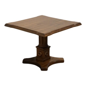 Davis Cabinet Co. Solid Cherry Italian Mediterranean Style 21" Square Accent Pedestal Bunching End Table 855