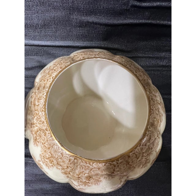 Cream 19th Century Worcester Royal Worcester Biscuit Barrel/Jar For Sale - Image 8 of 12