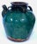 The glaze on this old jug has so much depth in the varied colors of greens and blues. Collar has three rope loops along...