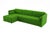 Contemporary Vínculo Sectional Sofa in Green Velvet by Moanne For Sale - Image 3 of 4