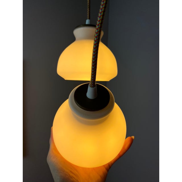 White Glass Pendant Lamp from Holmegaard For Sale - Image 10 of 11