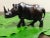 Vintage Ebony Rhino Carved Wood Statue For Sale In Miami - Image 6 of 10
