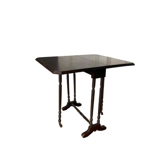 Small Antique Drop-Leaf Gate-Leg Table, 1890 For Sale - Image 11 of 11