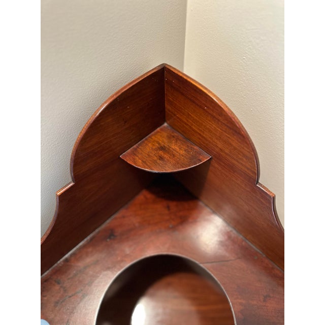 American Antique Mahogany Corner Wash Stand C 1800 For Sale - Image 3 of 8