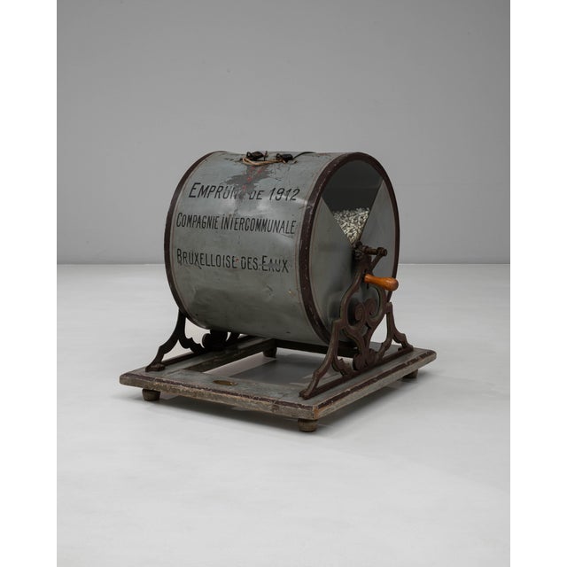 Public Bond Metal Lottery Drum from Brussels Water Company For Sale - Image 4 of 18