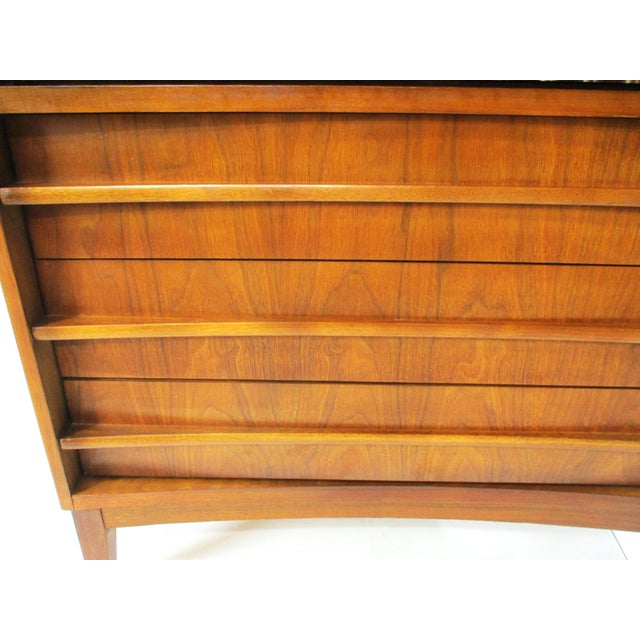 Mid Century Walnut Highboy Dresser in the Style of Altavista Lane For Sale In Cincinnati - Image 6 of 13