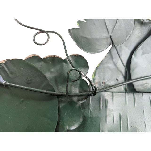 Vintage Painted Tole Metal Fruit Wall Sculpture For Sale - Image 11 of 15