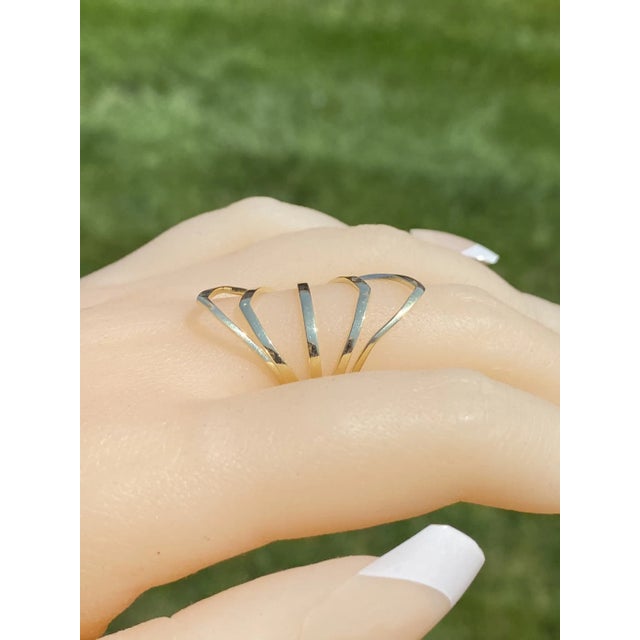 Contemporary The School Lane: Yellow Gold Cocktail Statement Ring For Sale - Image 3 of 11
