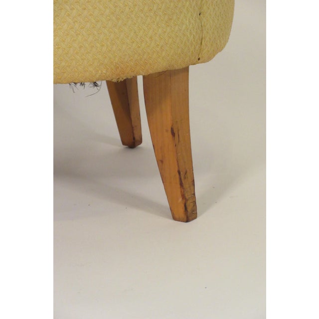 Brown 1950s Upholstered Ottoman For Sale - Image 8 of 12