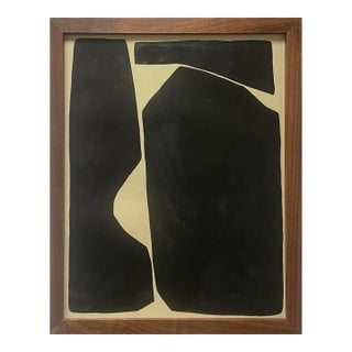 2026 "Elementi No. 2" Contemporary Abstract Minimalist Painting on Paper by Artist r.k. Red For Sale