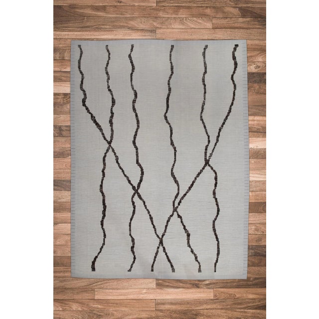 Textile Beige & Brown 21st Century Modern Moroccan Style Wool Rug 11'10" X 16'4" For Sale - Image 7 of 7