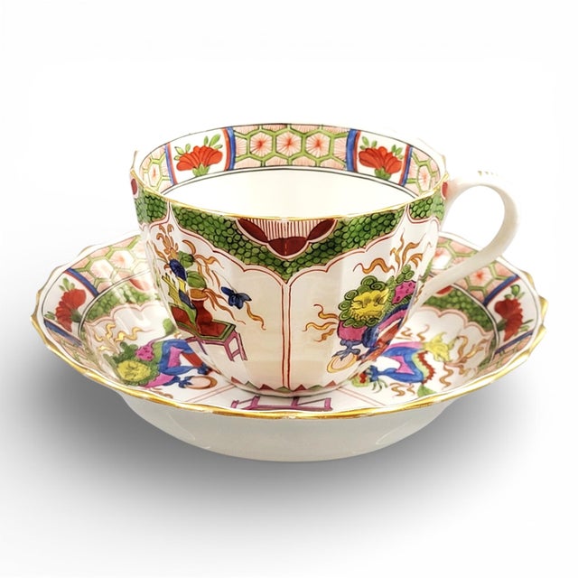 Antique Porcelain Cup and Saucer from Worcester, 1815, Set of 2 For Sale - Image 17 of 17