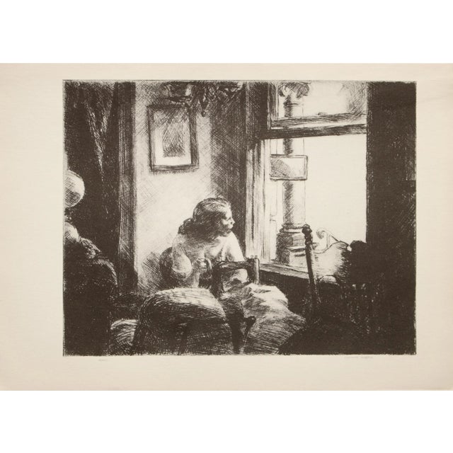 Contemporary 1939 After Edward Hopper "East Side Interior", First Edition Period Offset Lithograph For Sale - Image 3 of 9