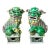 Vintage Chinese Famille Verte Sancai Glazed Porcelain Foo Dogs/Guardian Lions- A Pair For Sale