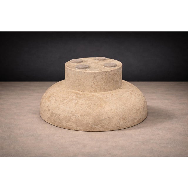 2020s Hand Sculpted Vase, Mayan Travertine, Taller Maya, 2024 For Sale - Image 5 of 8