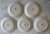White Set of 5 Vintage Syracuse Shelled Floral Dinner Plates For Sale - Image 8 of 10