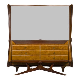 Dressing Table or Console with Mirror by Vittorio Dassi, 1950s For Sale