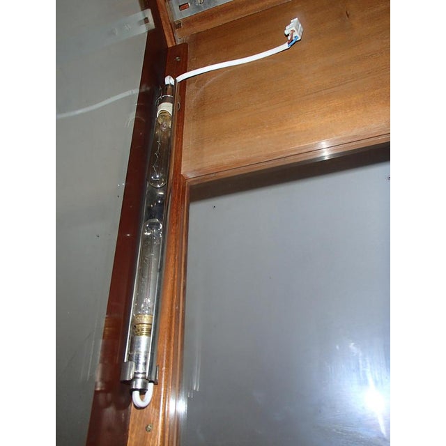 Bauhaus Corner Display Case with Adjustable Glass shelves and Lighting For Sale - Image 16 of 18