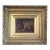 Antique 19th Century Oil Painting Rustic Cottage Interior Husband Wife & Dog For Sale