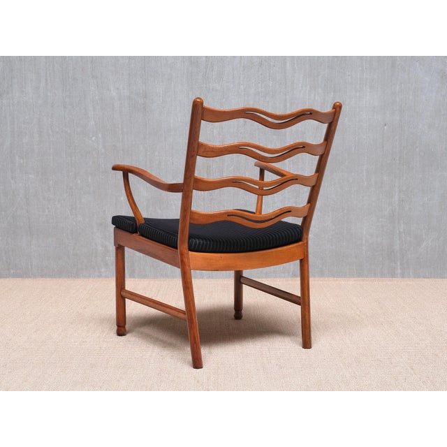 Model 1755 Armchairs by Ole Wanscher for Fritz Hansen, Denmark, 1940s, Set of 2 For Sale - Image 9 of 18