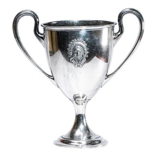 Amazing Large Heavy Antique Gorham Sterling Silver Rowing Sports Trophy For Sale