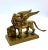 Antique Bronze Winged Lion on Rectangular Base For Sale - Image 3 of 13