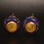 1990s Pair Vintage Chinese Cobalt Blue Cloisonné Gourd Vases, Floral Scroll Motif For Sale - Image 5 of 9