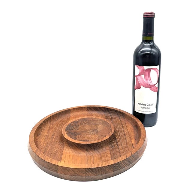 Wood Mid 20th Century Jens Quistgaard Teak Wood Cheese Tray Designed for Dansk For Sale - Image 7 of 10