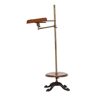 19th Century English Brass Reading Stand Table, 1880 For Sale