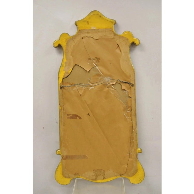 Vintage Italian Florentine Carved Sculpted Giltwood Cream and Gold Wall Mirror For Sale - Image 10 of 12