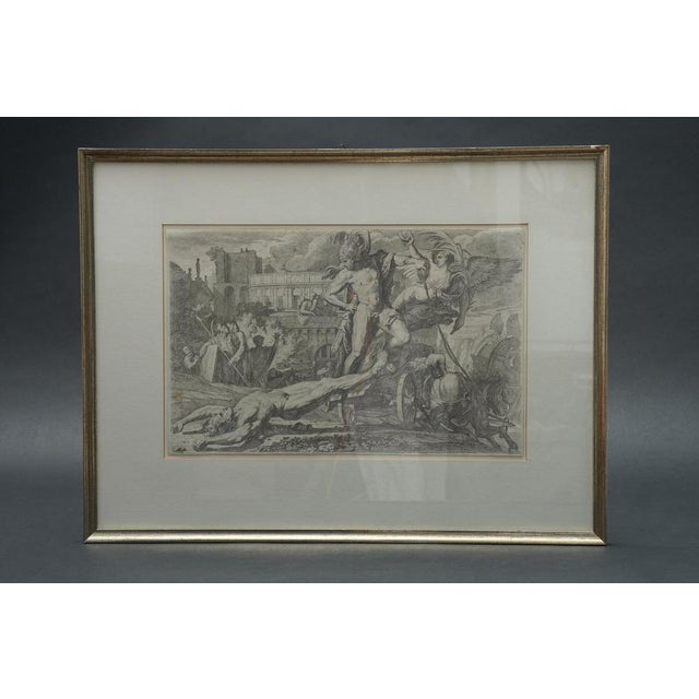 For sale is an etching by arnold van westerhout after pietro testa around 1648 achilles drags hector's body around the...