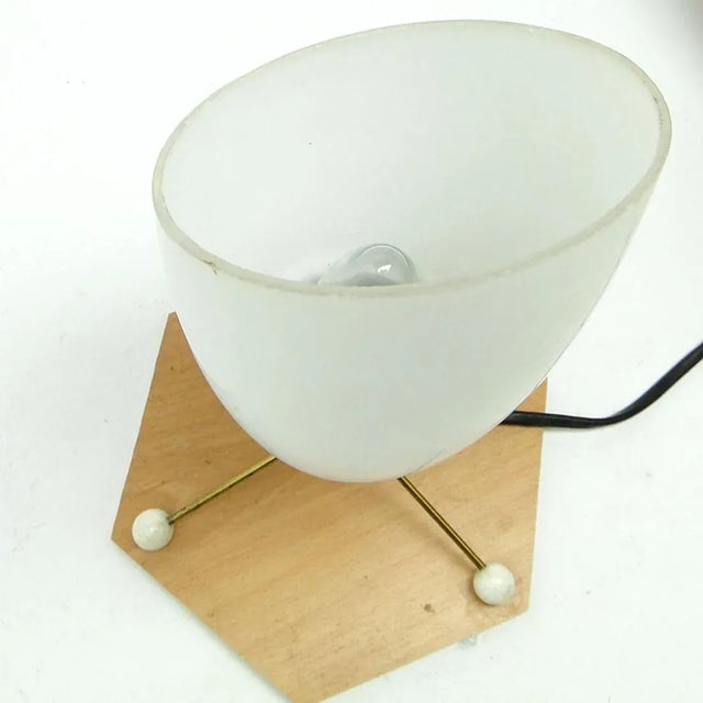 Metal Czechoslovakian Pop Art Bedside Lamp, 1960s For Sale - Image 7 of 8