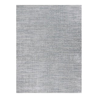 Simplicity Comfort Blue Beige Hand Loomed Rug 12'7 X 13' For Sale