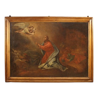 Italian Artist, Christ in the Garden of Olives, 1680, Oil on Canvas, Framed For Sale