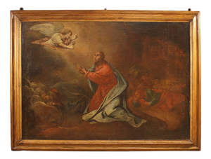 Italian Artist, Christ in the Garden of Olives, 1680, Oil on Canvas, Framed