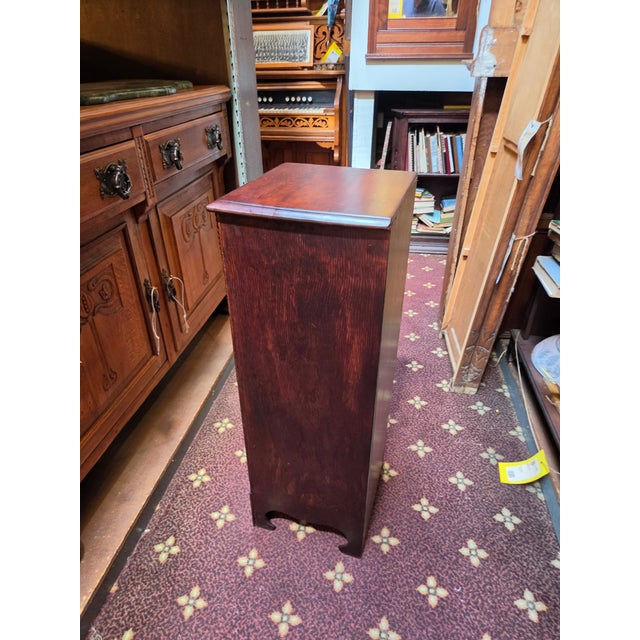 Wood 1920s Antique Mahogany Music Cabinet John Smyth Company Chicago / Night Stand For Sale - Image 7 of 8