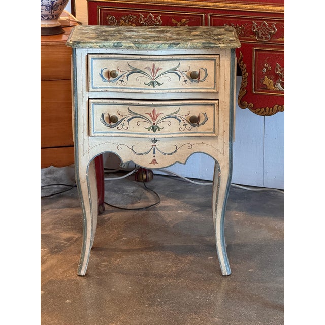 Wood 1920s Venetian Painted Petite Commode For Sale - Image 7 of 9